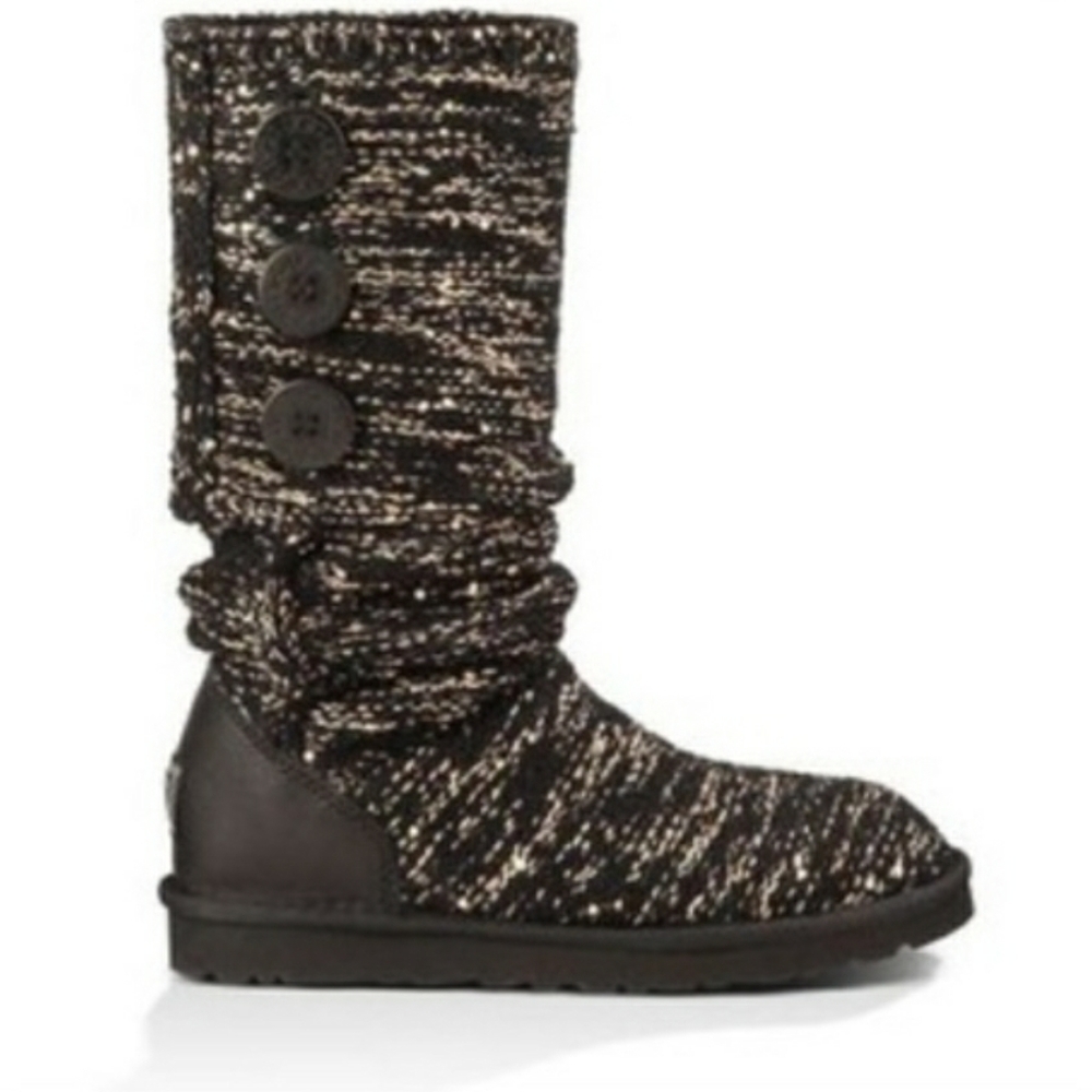 Ugg Classic Cardy Black w/ Gold Sequins